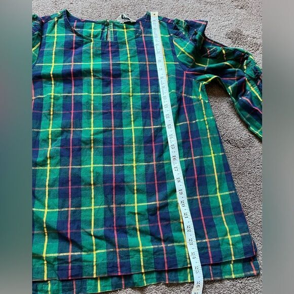 Crown & Ivy Plaid Ruffle Trim Top - Picture 8 of 8